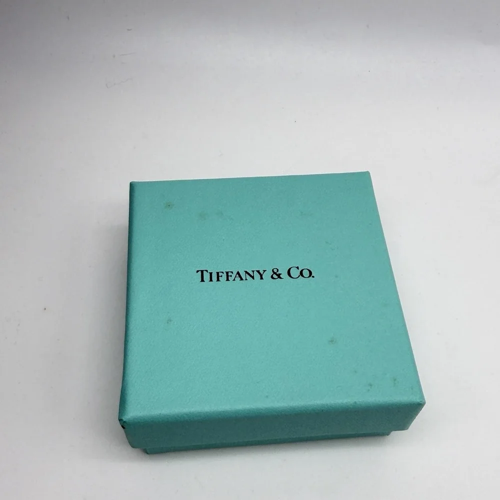 EMPTY Tiffany & Co Blue Jewelry Gift Box with Cotton Filling 3